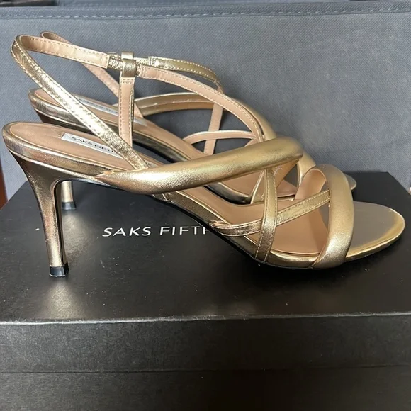 Gold Strap Heels - Picture 3 of 5